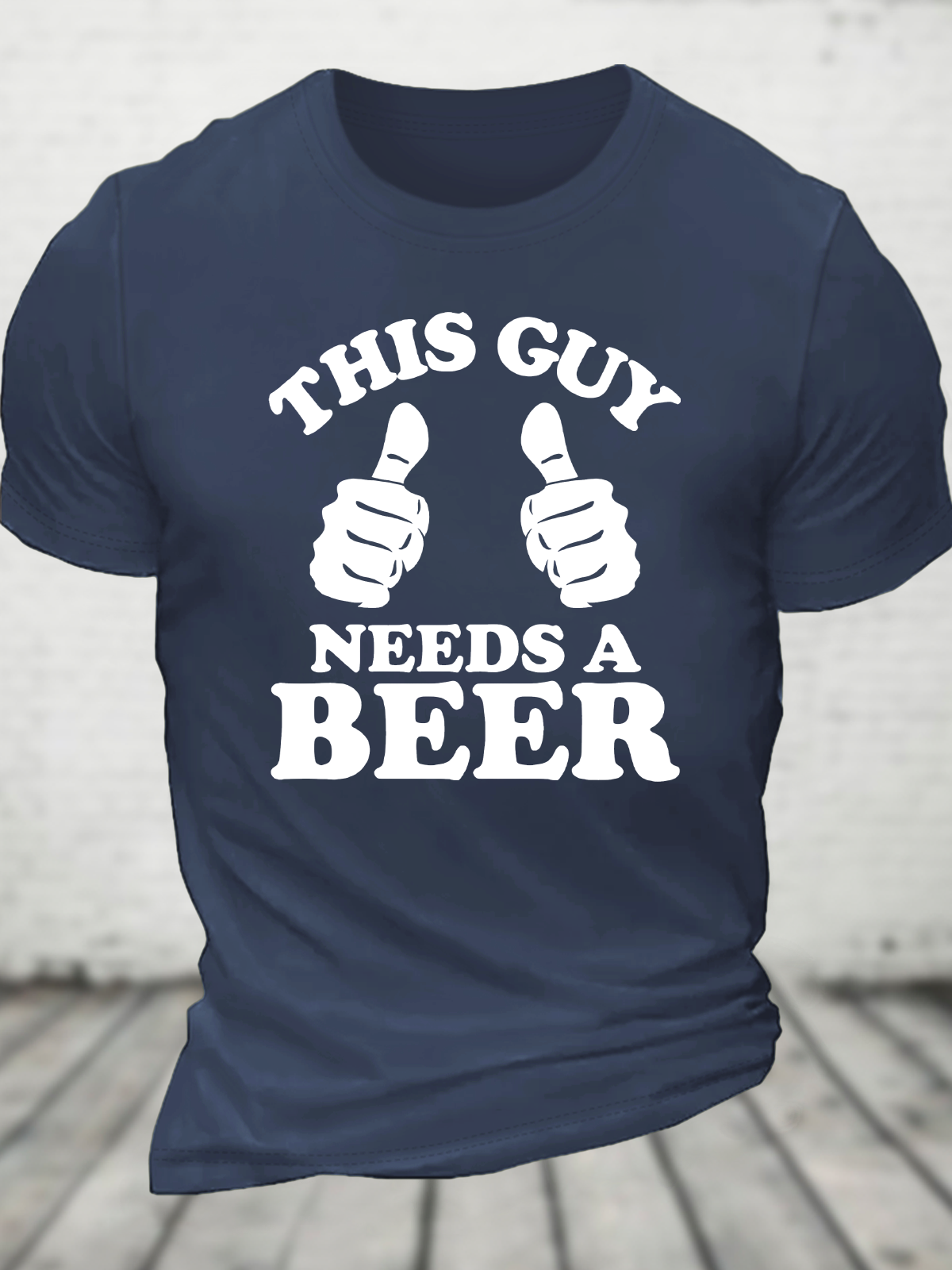 This Guy Need A Beer Cotton T-Shirt