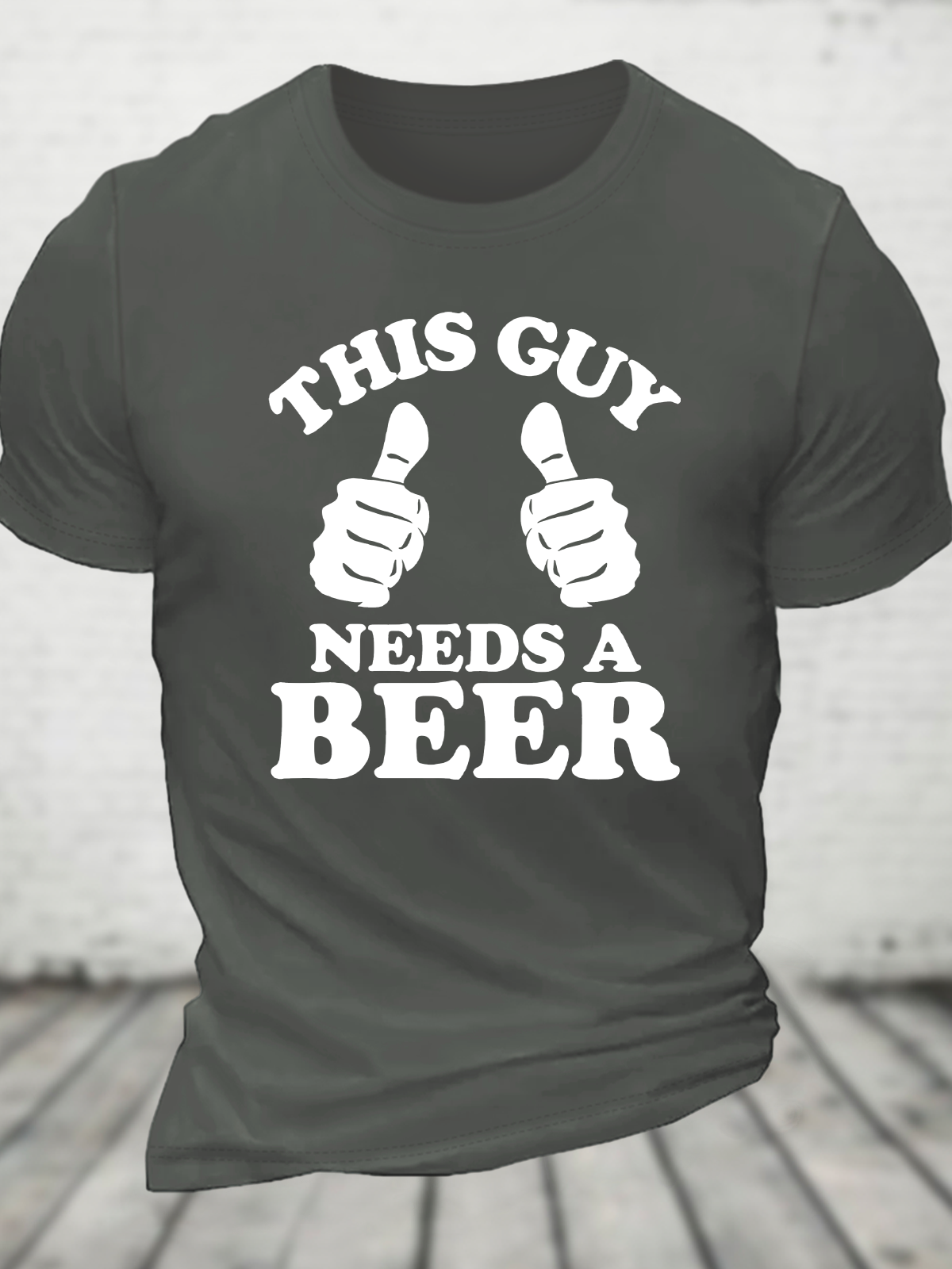 This Guy Need A Beer Cotton T-Shirt