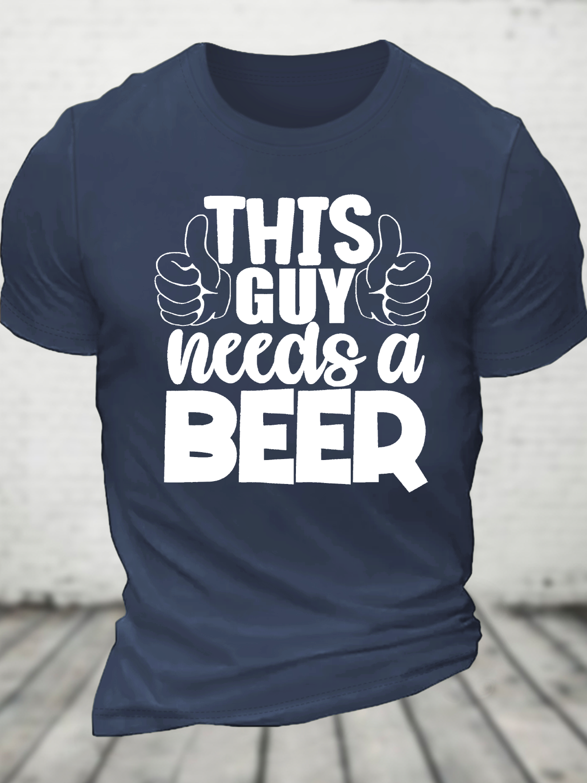 This Guy Needs A Beer Cotton T-Shirt