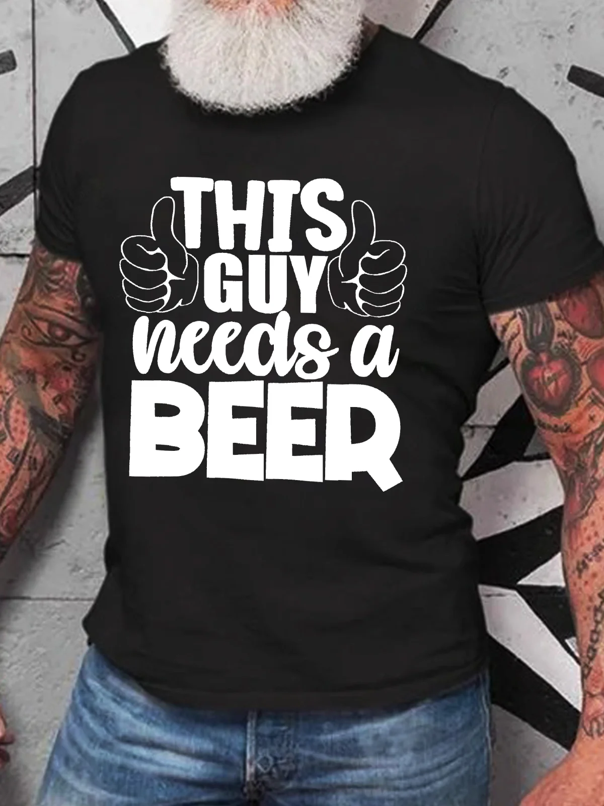 This Guy Needs A Beer Cotton T-Shirt