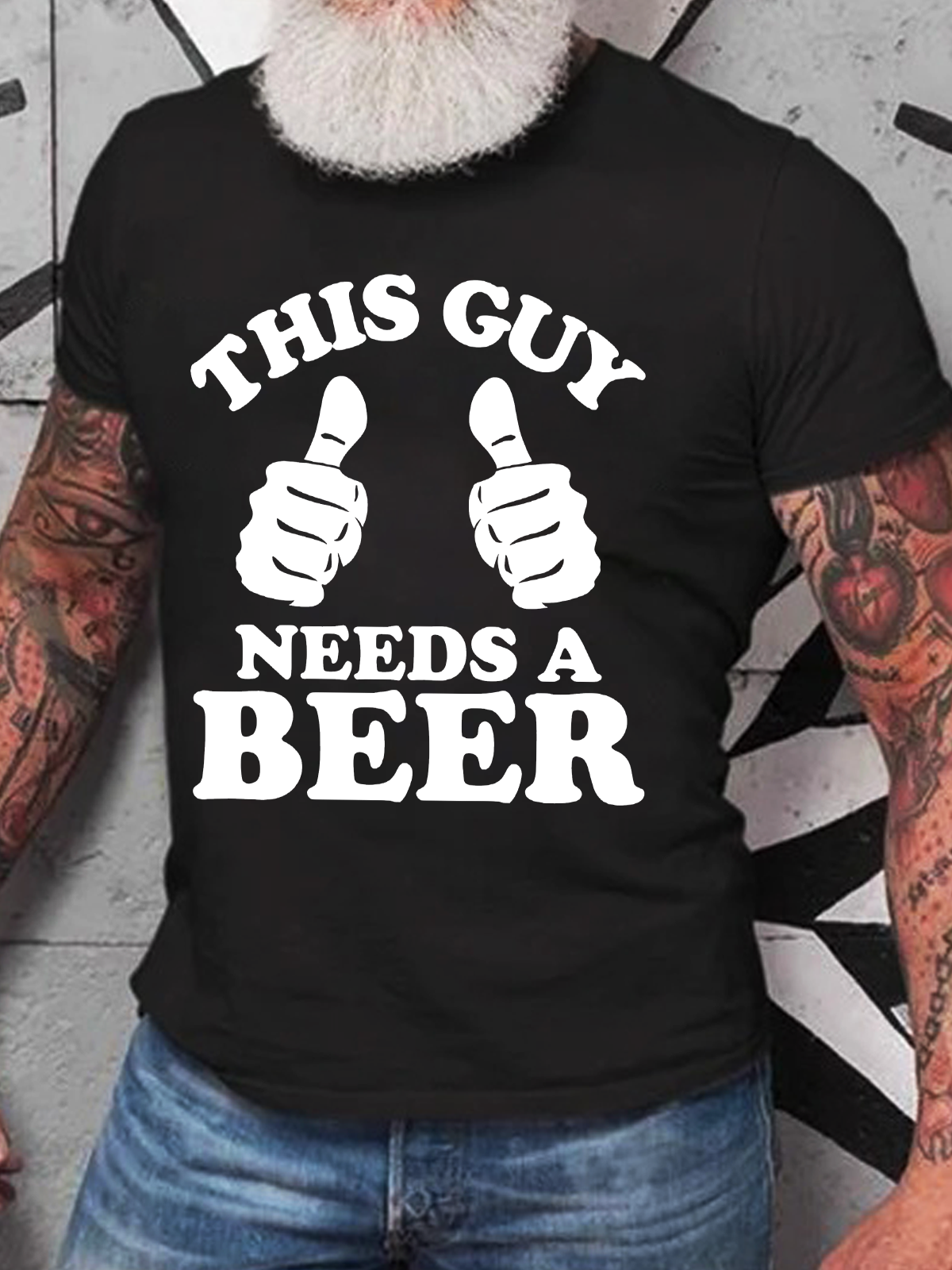 This Guy Need A Beer Cotton T-Shirt