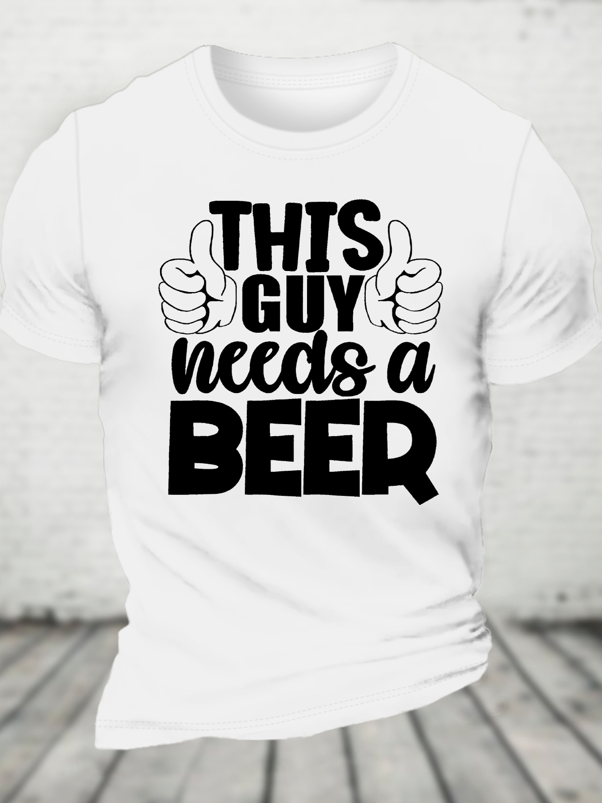 This Guy Needs A Beer Cotton T-Shirt