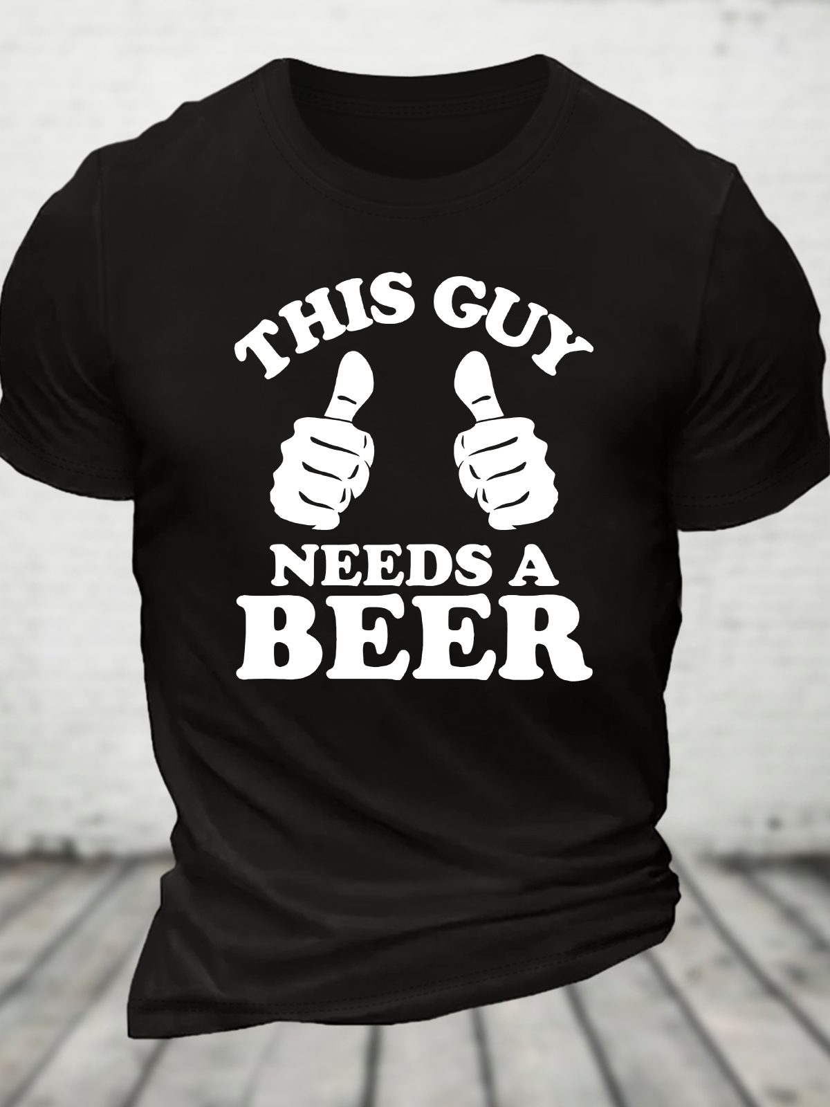 This Guy Need A Beer Cotton T-Shirt