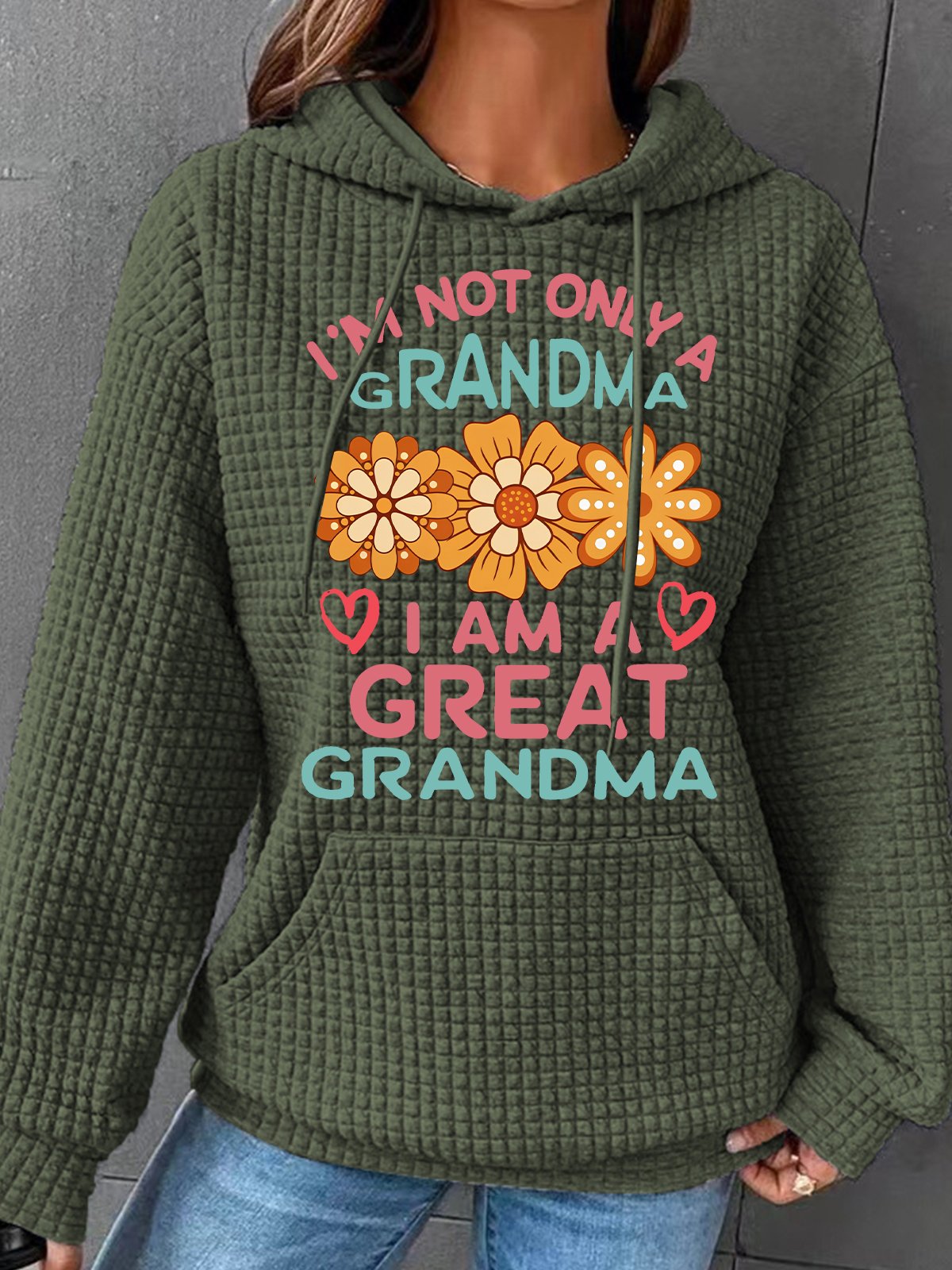 Great Grandma Simple Loose Hoodie