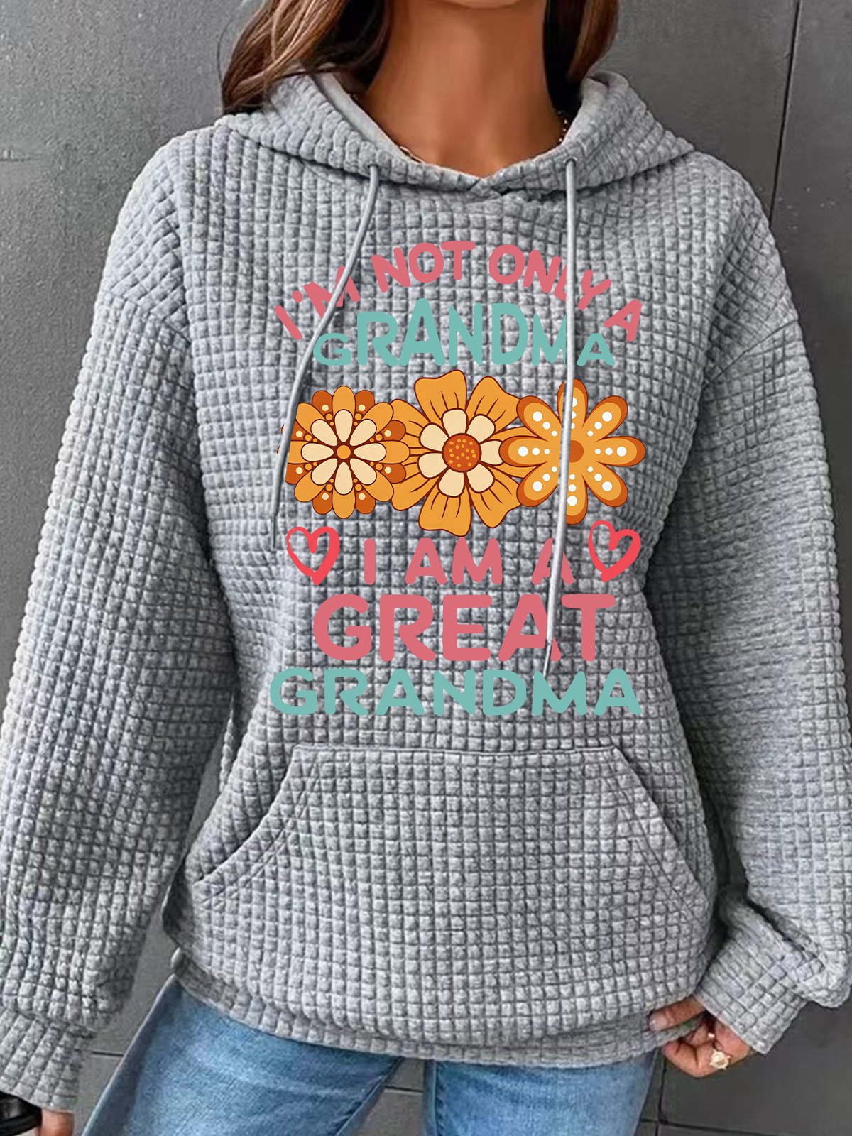 Great Grandma Simple Loose Hoodie