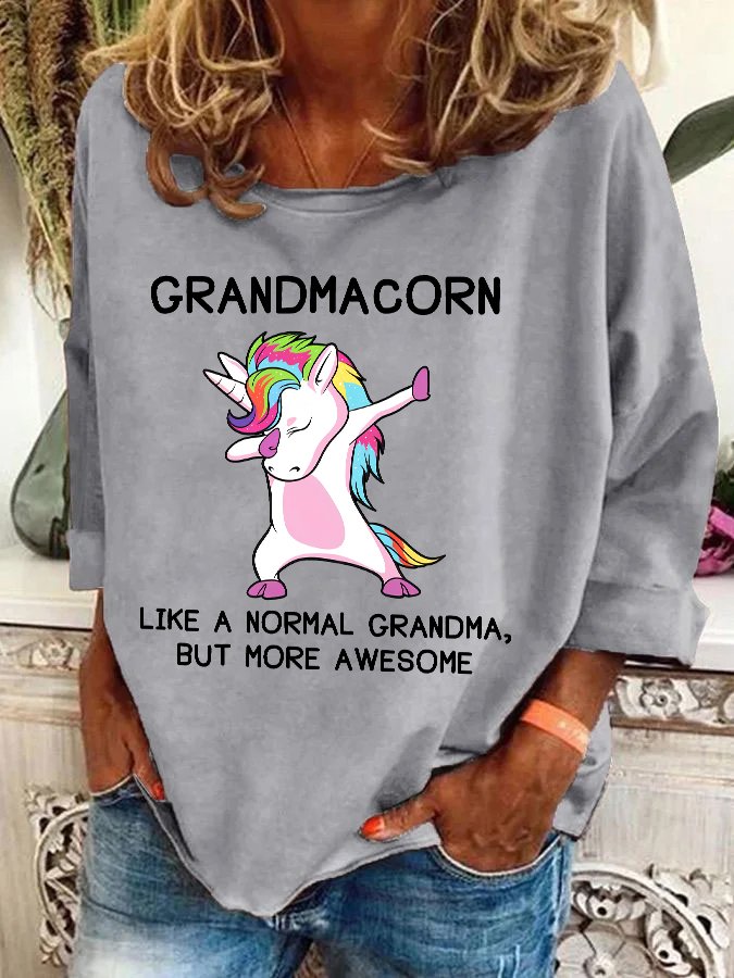 Grandma Unicorn Grandmacorn Casual Sweatshirt