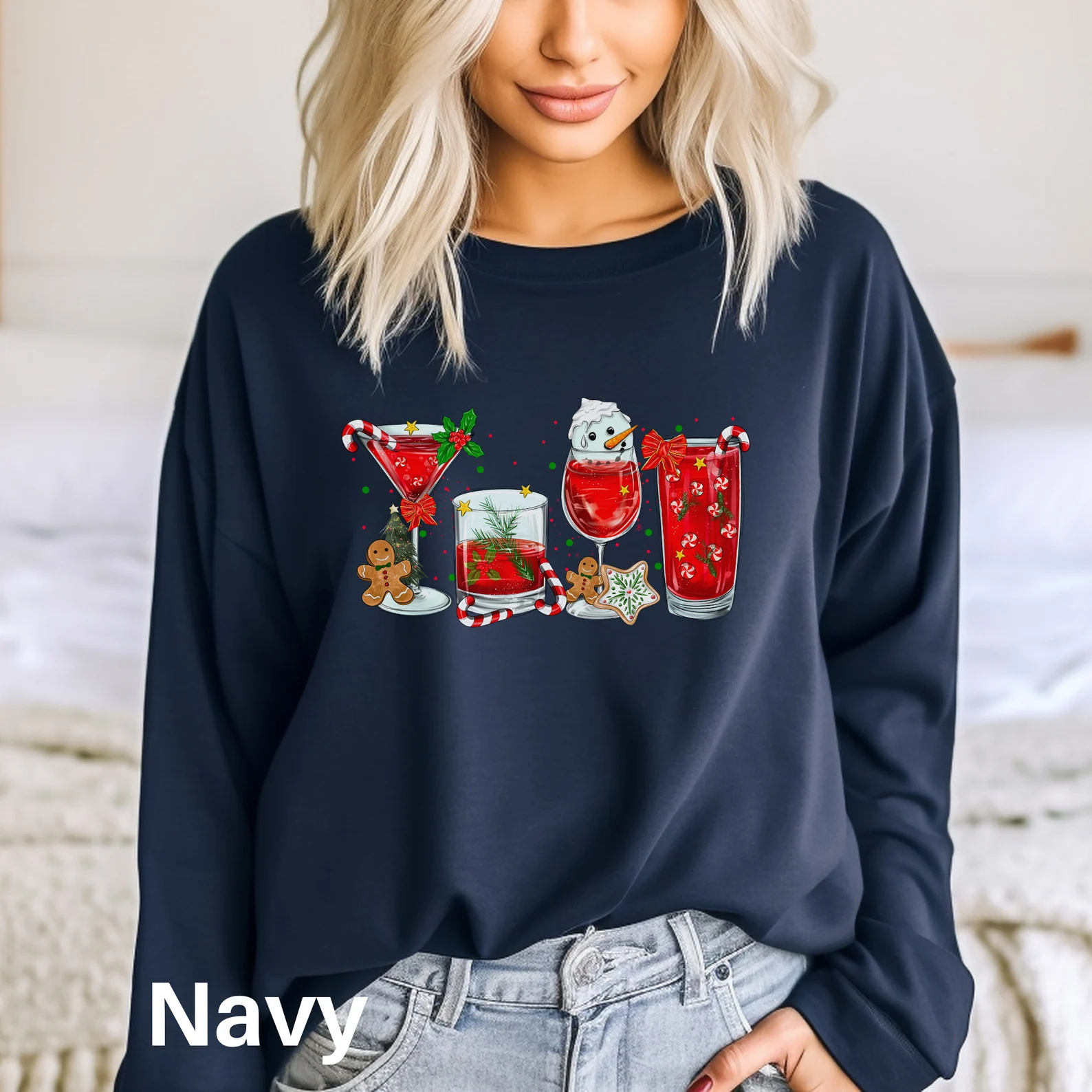 Christmas Cocktails Christmas Drinking Sweatshirt