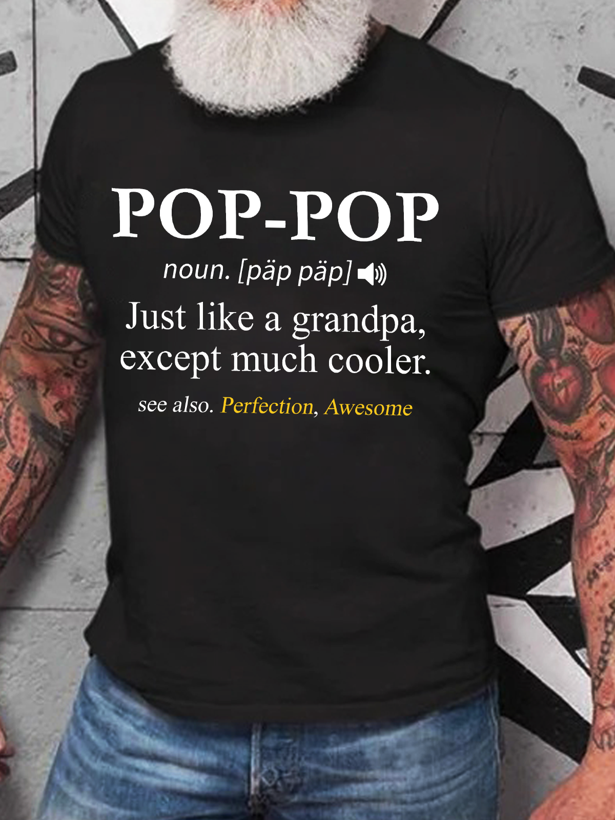 Pop-Pop Definition Grandpa Cotton T-Shirt