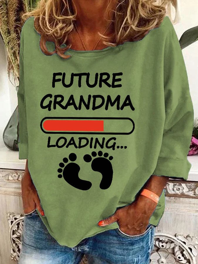 Future Grandma Loading Casual Sweatshirt