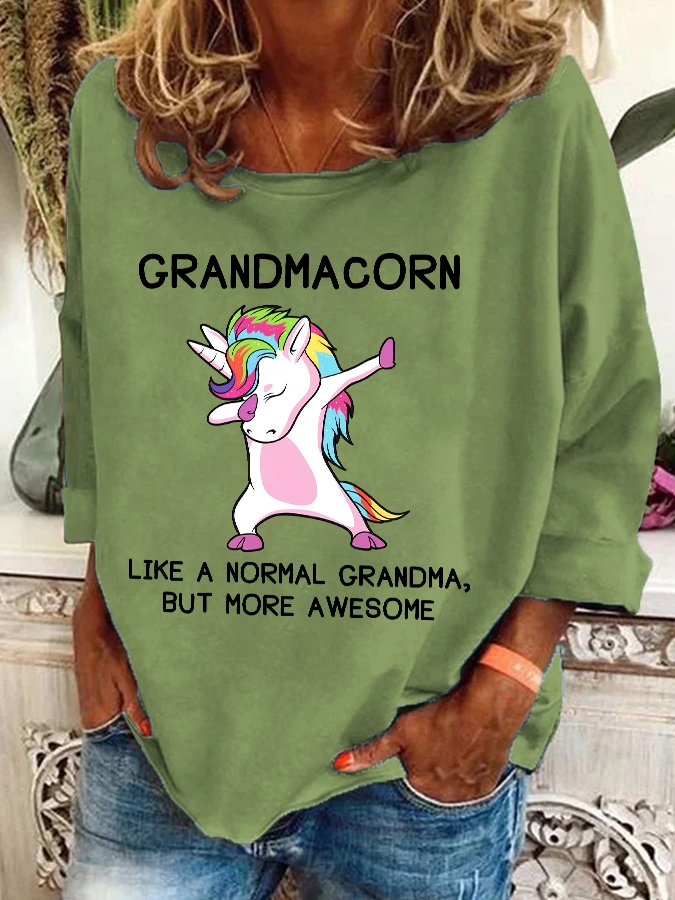 Grandma Unicorn Grandmacorn Casual Sweatshirt