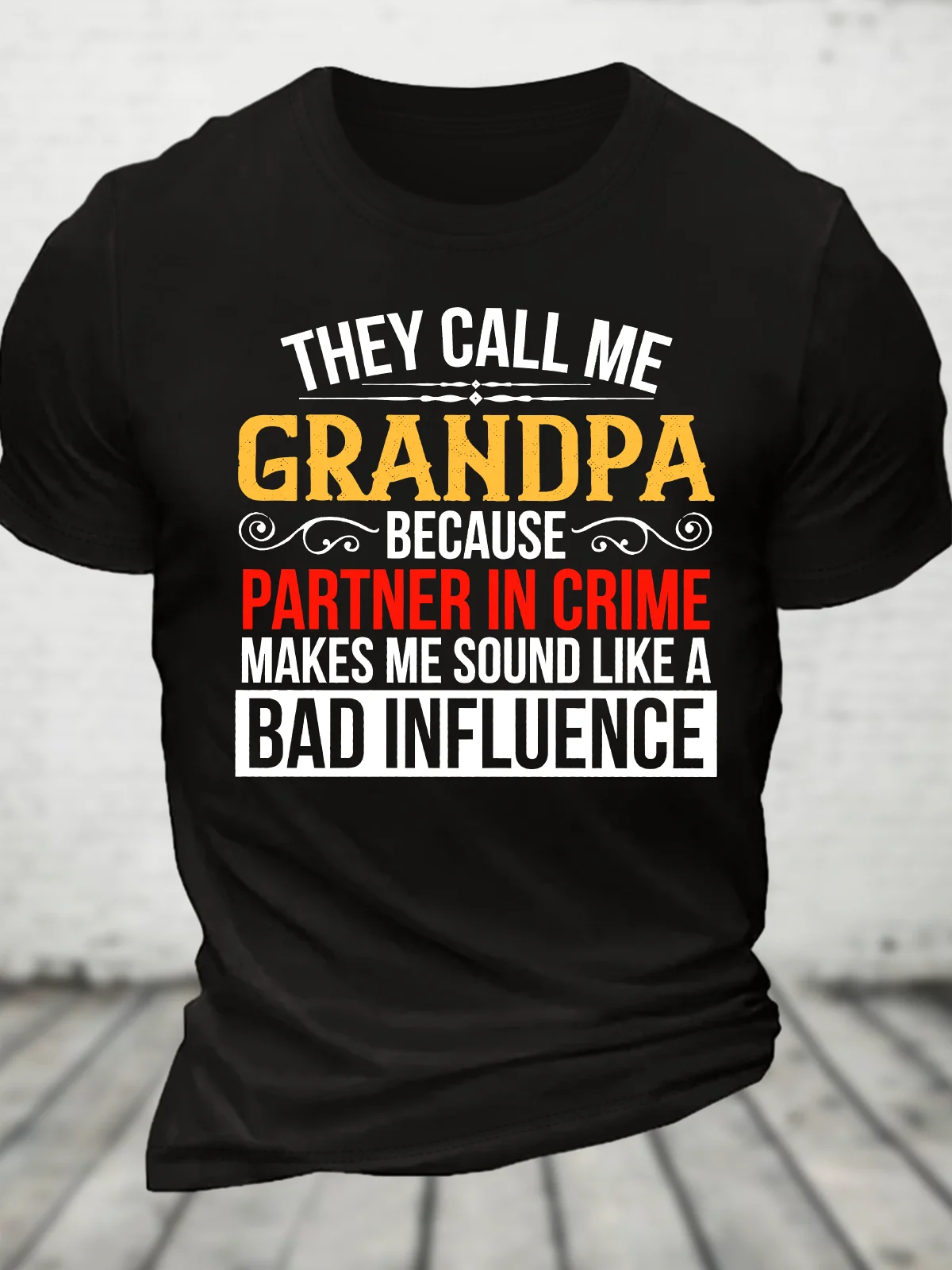 Grandpa Partner In Crime Cotton T-Shirt