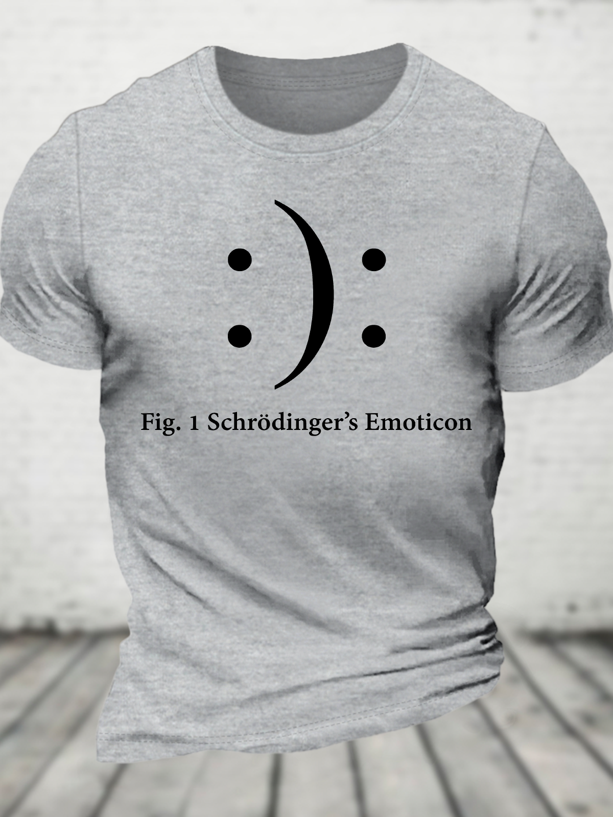 Schrodinger's Emoticon Cotton T-Shirt