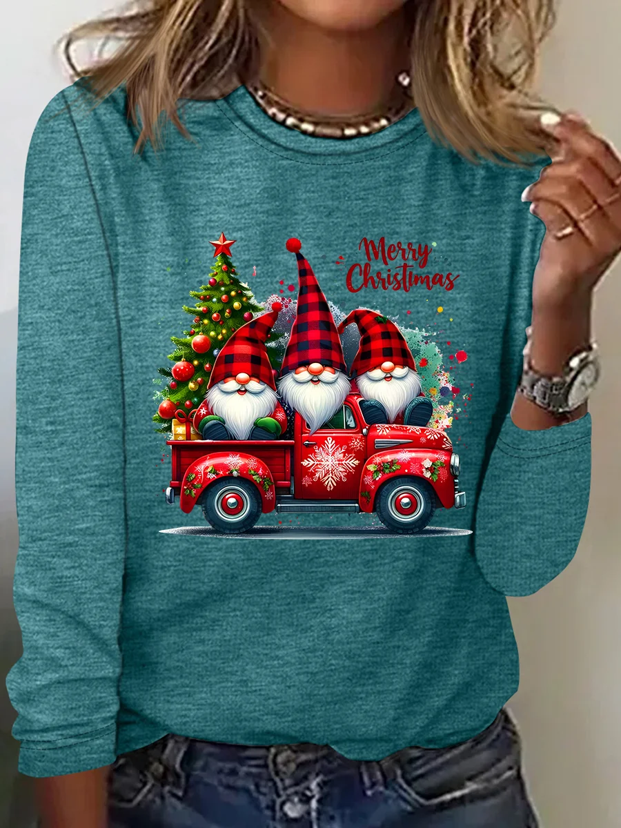 Merry Christmas Casual Long Sleeve Shirt