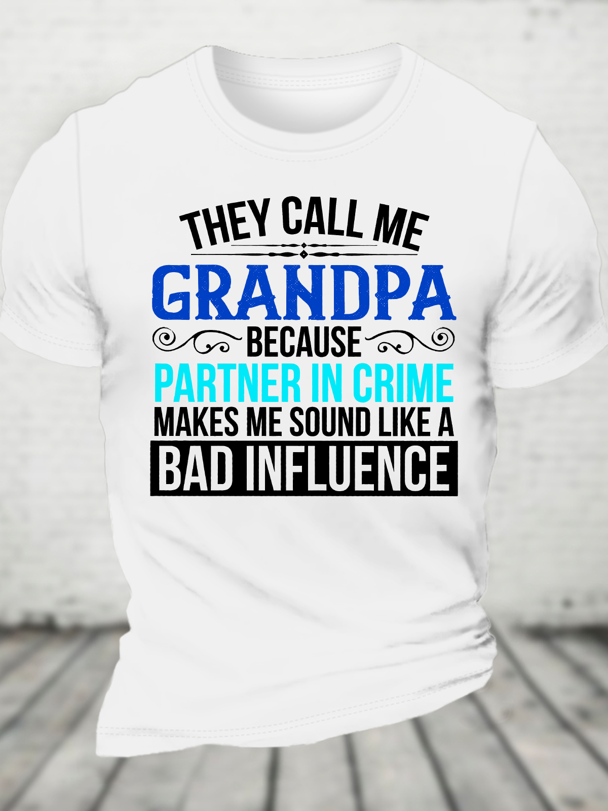 Grandpa Partner In Crime Cotton T-Shirt