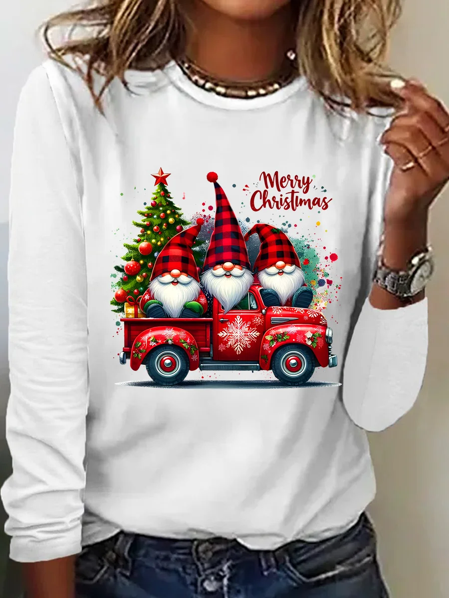 Merry Christmas Casual Long Sleeve Shirt