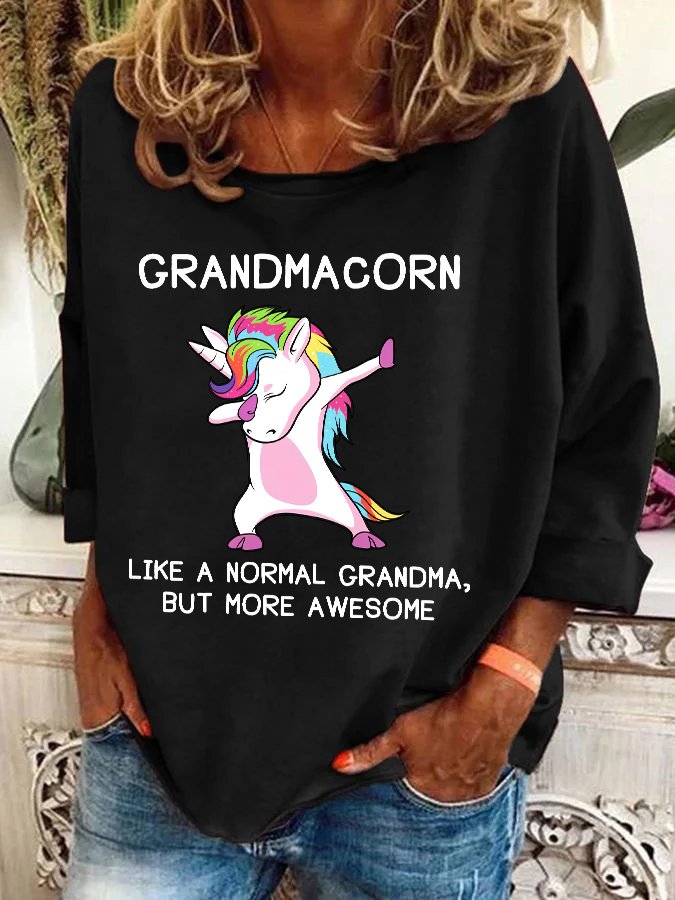 Grandma Unicorn Grandmacorn Casual Sweatshirt