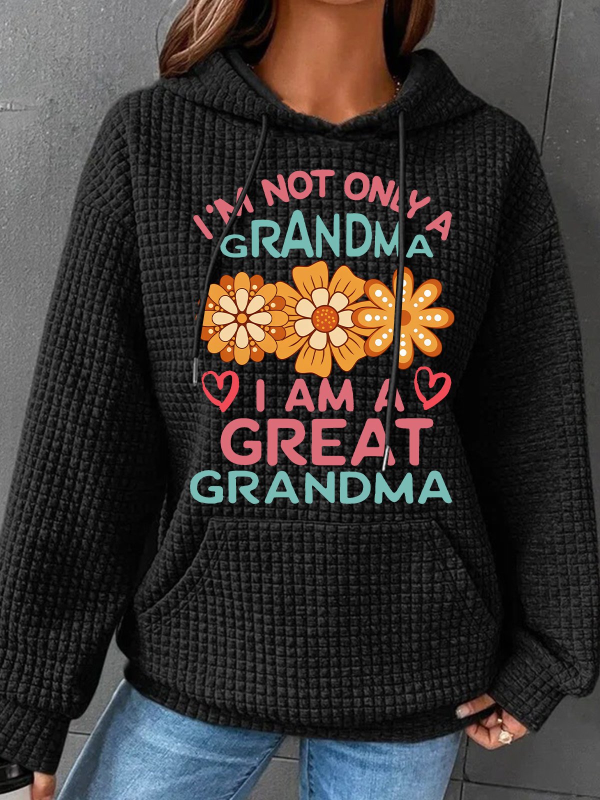 Great Grandma Simple Loose Hoodie