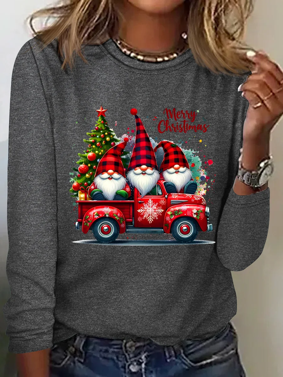 Merry Christmas Casual Long Sleeve Shirt