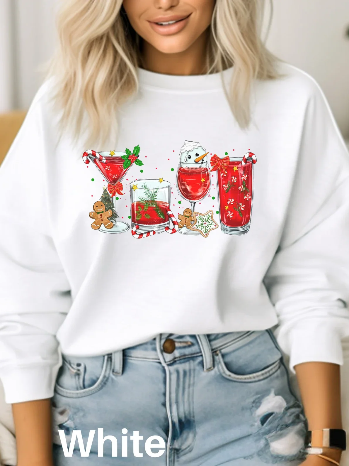 Christmas Cocktails Christmas Drinking Sweatshirt