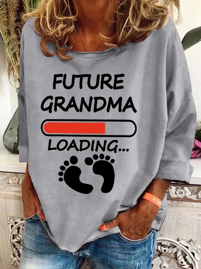 Future Grandma Loading Casual Sweatshirt