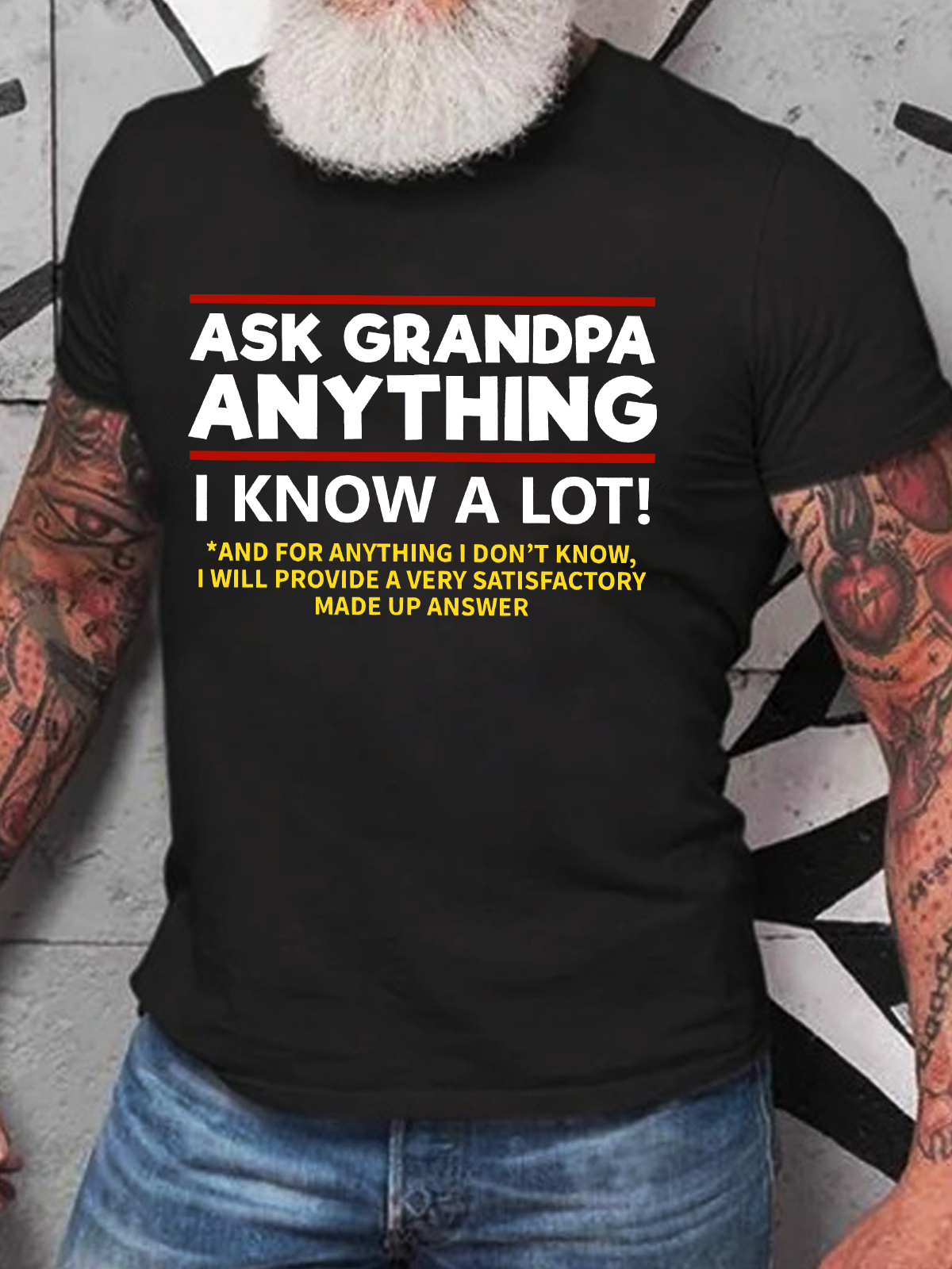 Ask Grandpa Anything I Know A Lot Cotton T-Shirt