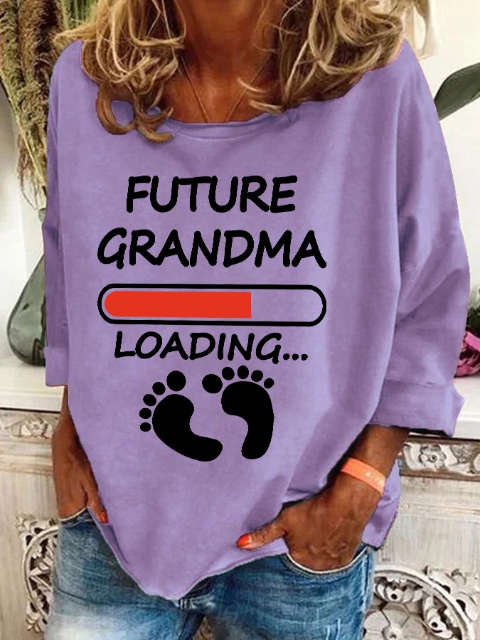 Future Grandma Loading Casual Sweatshirt