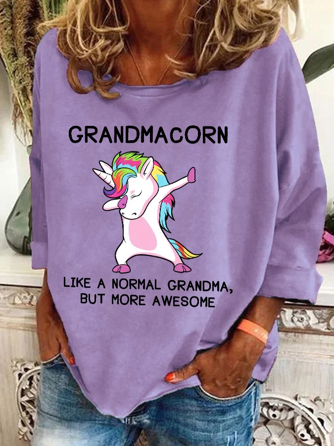 Grandma Unicorn Grandmacorn Casual Sweatshirt