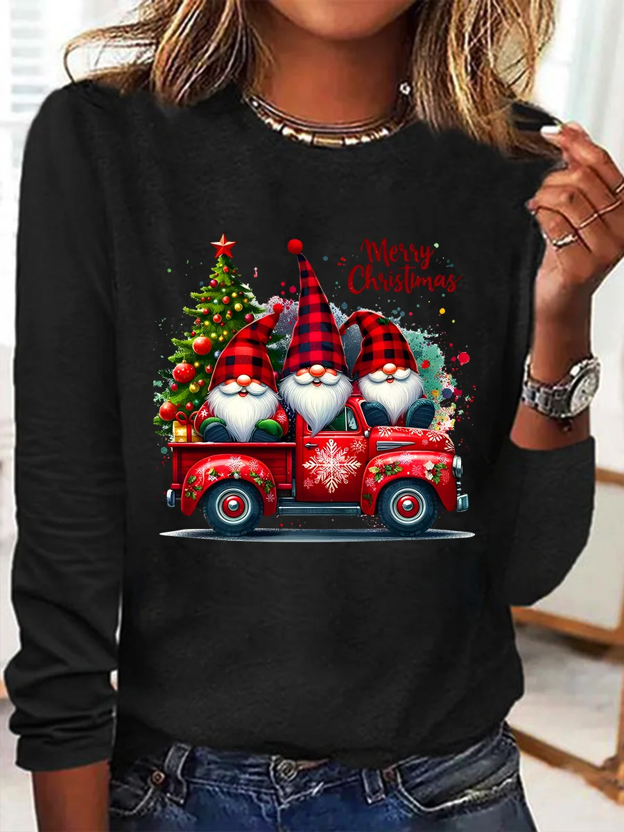 Merry Christmas Casual Long Sleeve Shirt