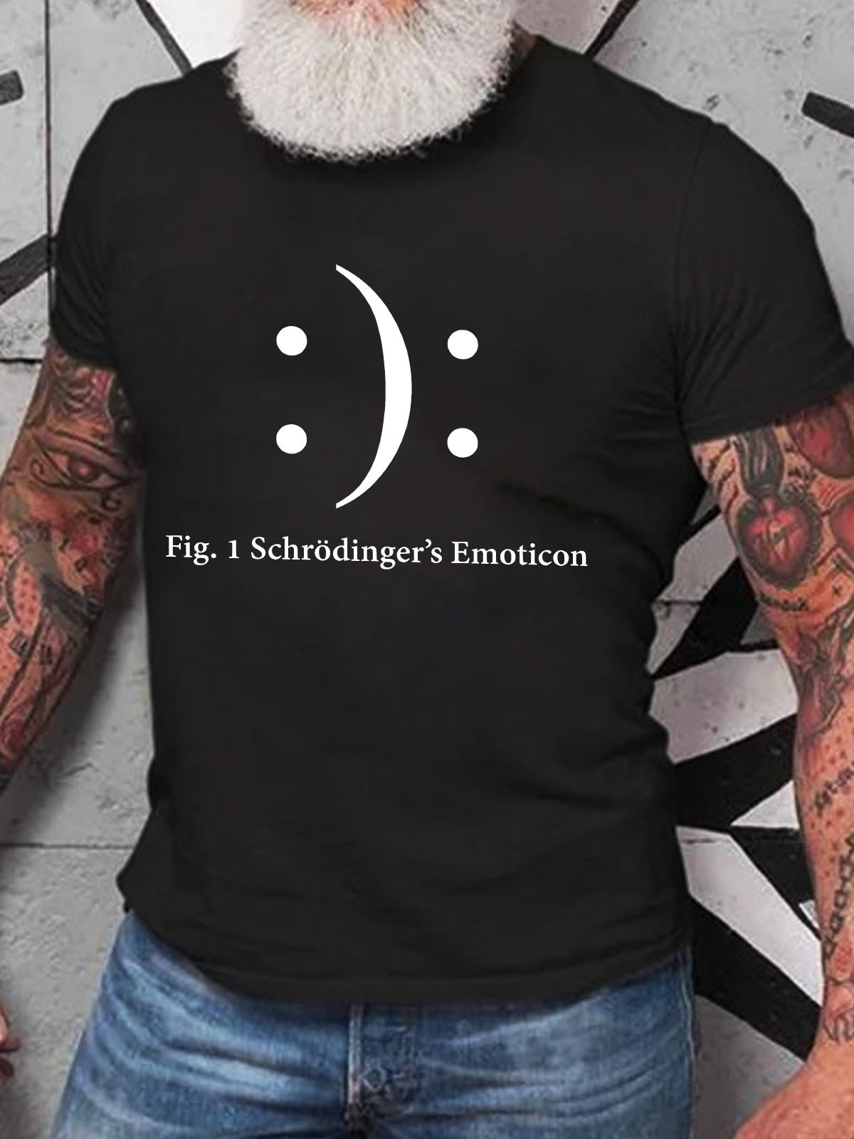 Schrodinger's Emoticon Cotton T-Shirt