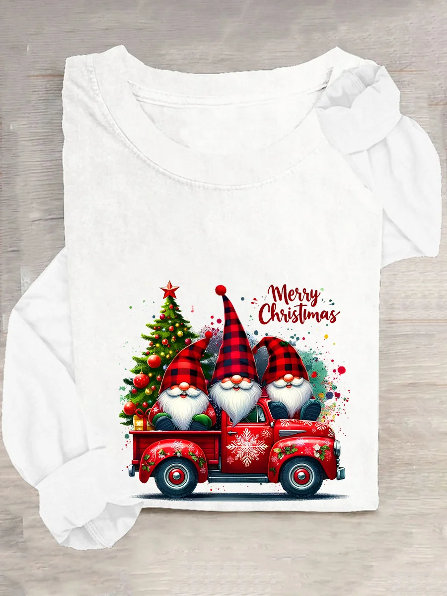 Merry Christmas Casual Long Sleeve Shirt