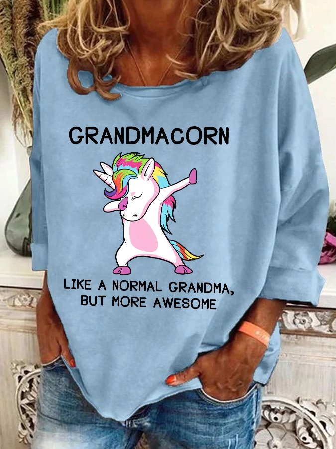 Grandma Unicorn Grandmacorn Casual Sweatshirt