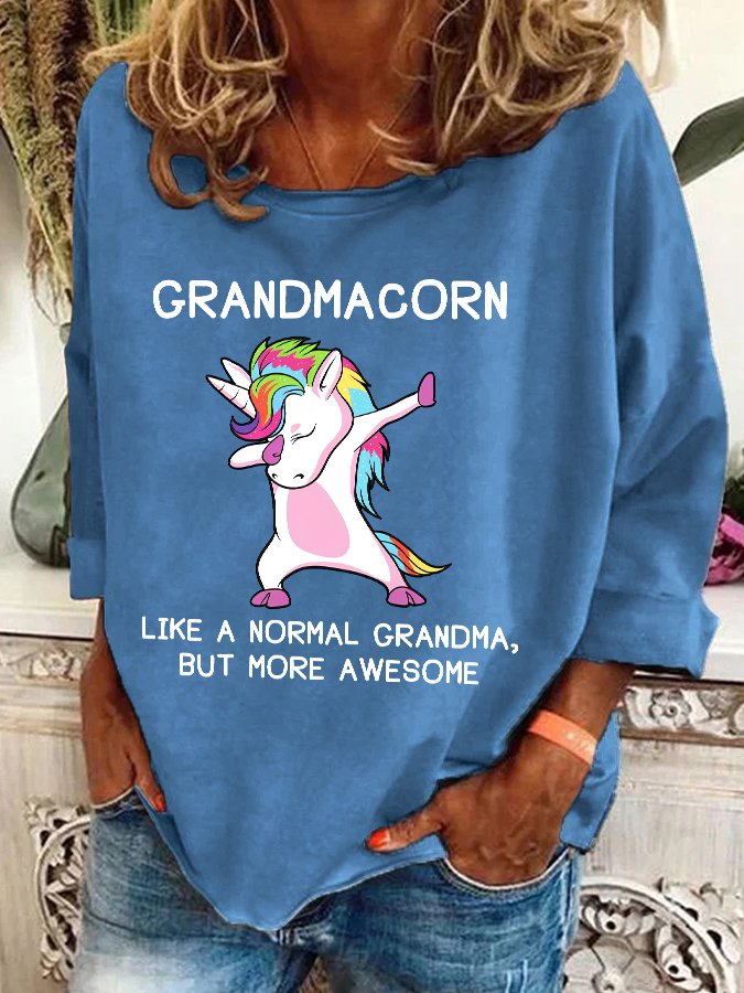 Grandma Unicorn Grandmacorn Casual Sweatshirt