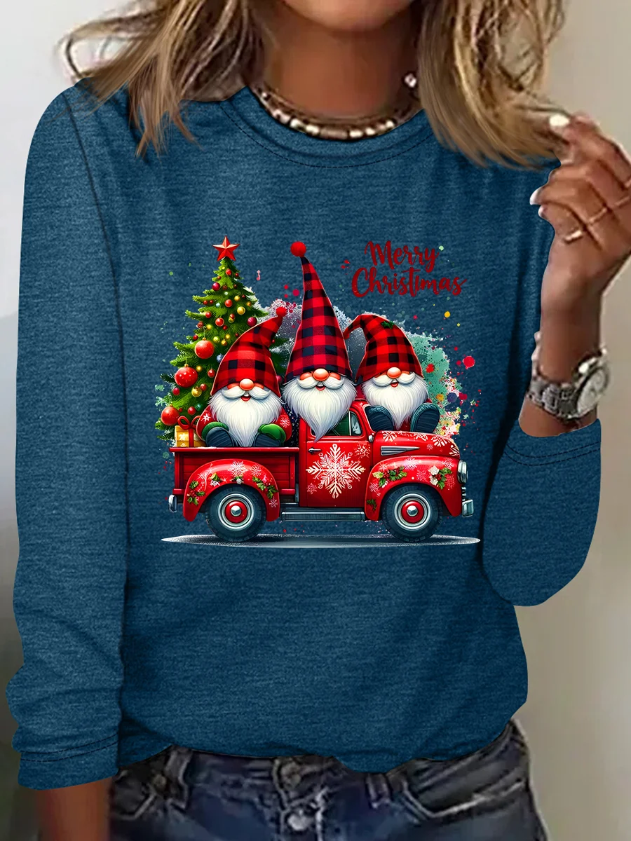 Merry Christmas Casual Long Sleeve Shirt