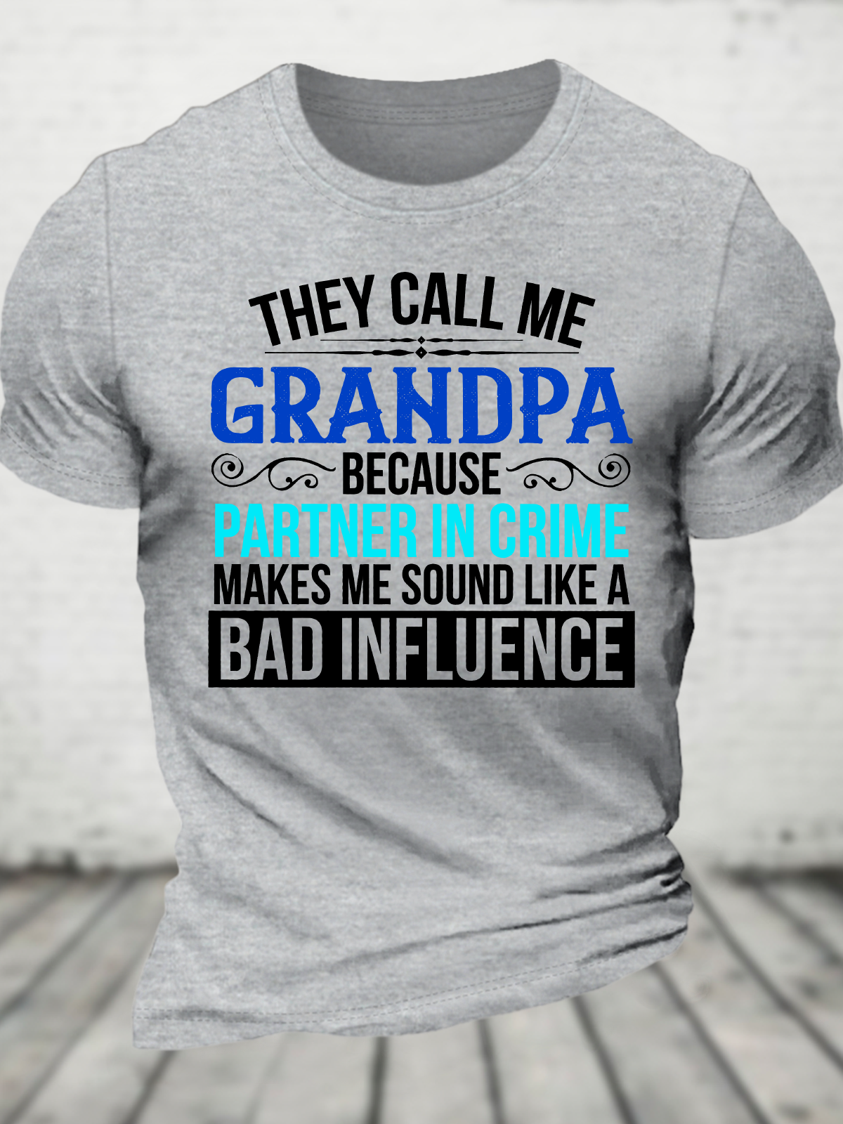 Grandpa Partner In Crime Cotton T-Shirt