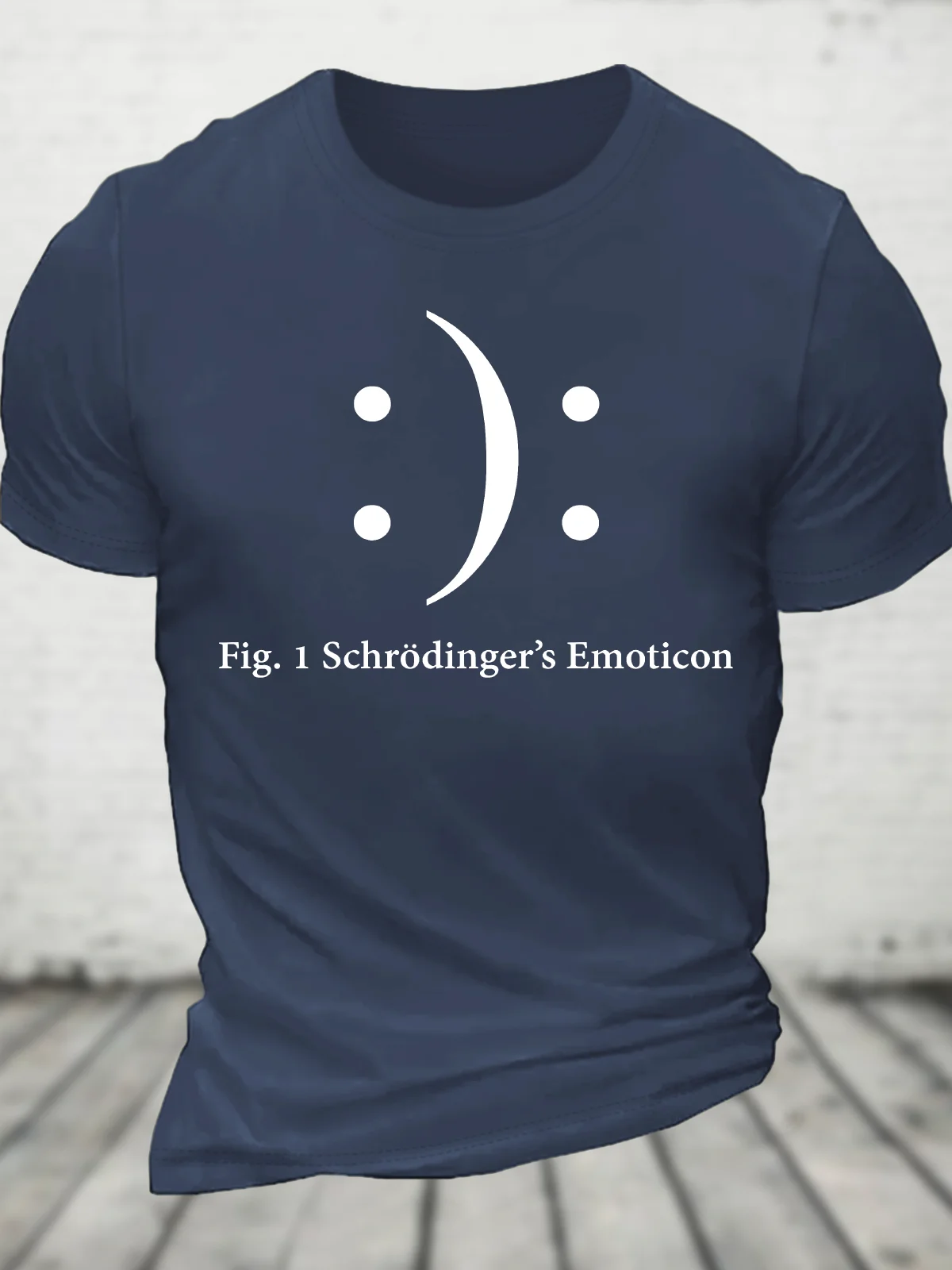 Schrodinger's Emoticon Cotton T-Shirt