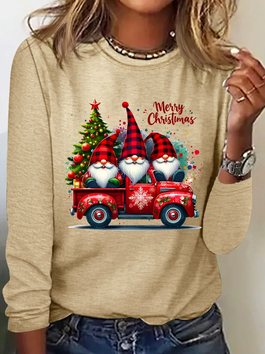 Merry Christmas Casual Long Sleeve Shirt