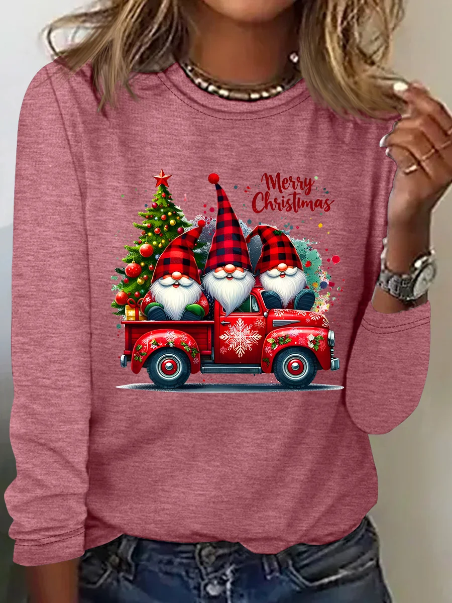 Merry Christmas Casual Long Sleeve Shirt