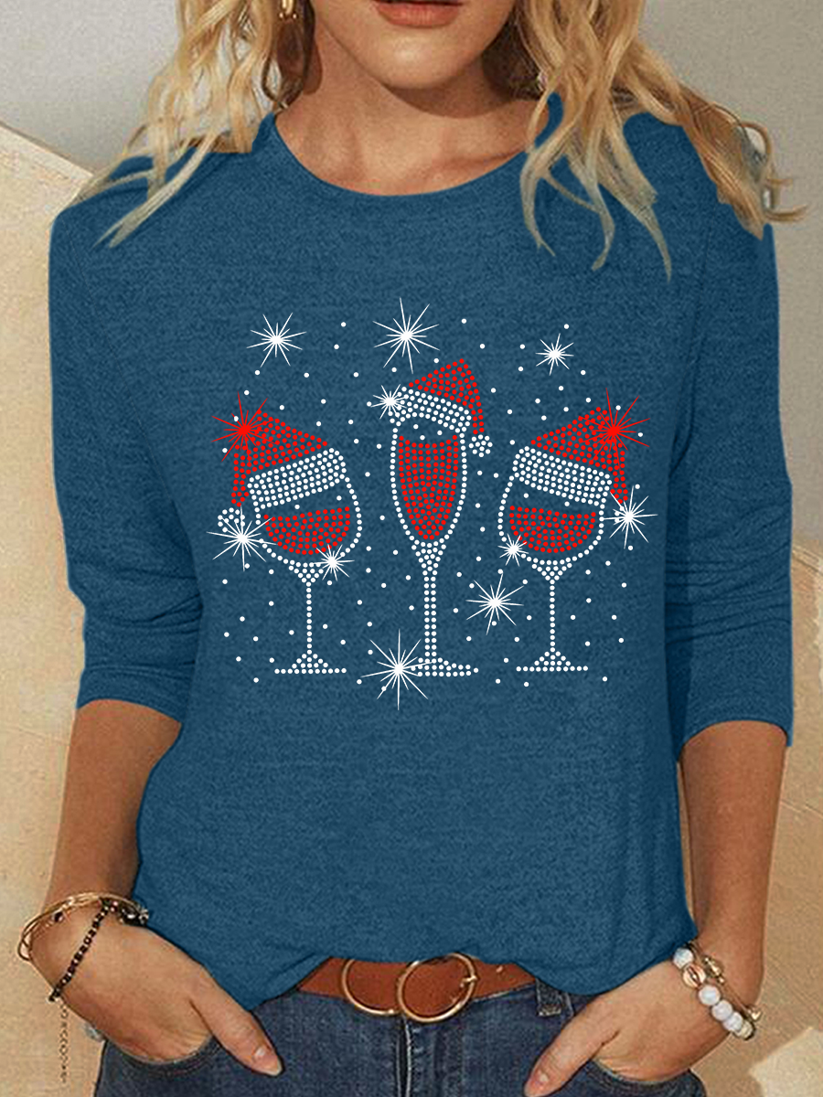 CHRISTMAS WINE Long sleeve Shirt