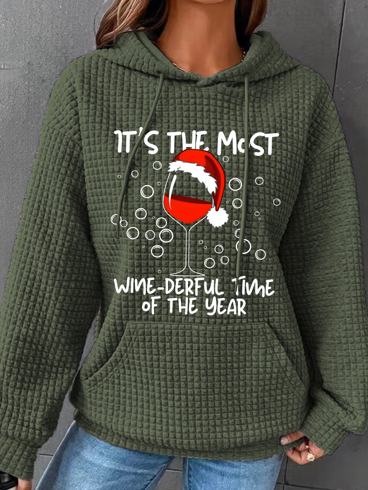 Wine Themed Christmas Sweatshirt