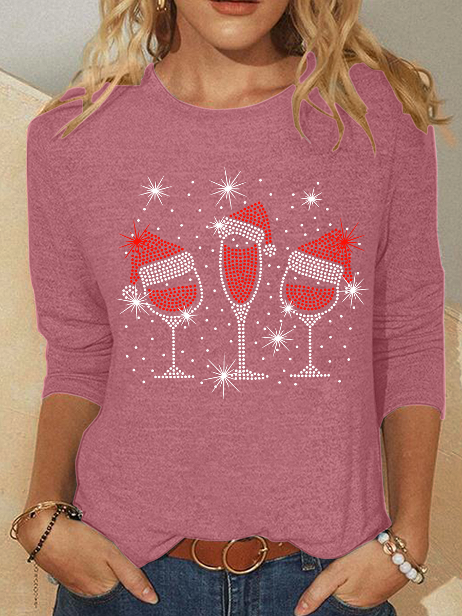 CHRISTMAS WINE Long sleeve Shirt