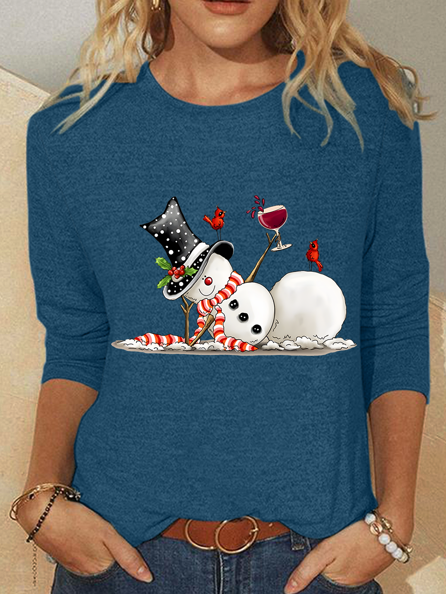 Christmas Wine Funny Long sleeve Shirt