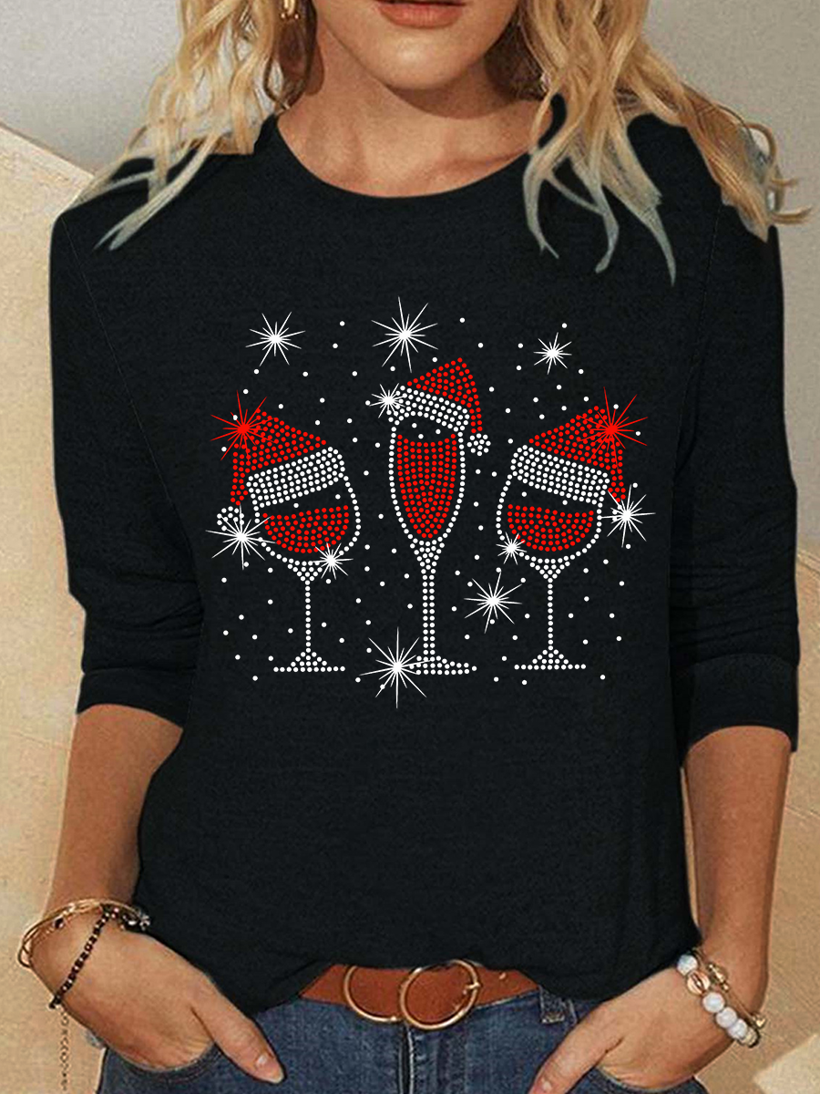 CHRISTMAS WINE Long sleeve Shirt