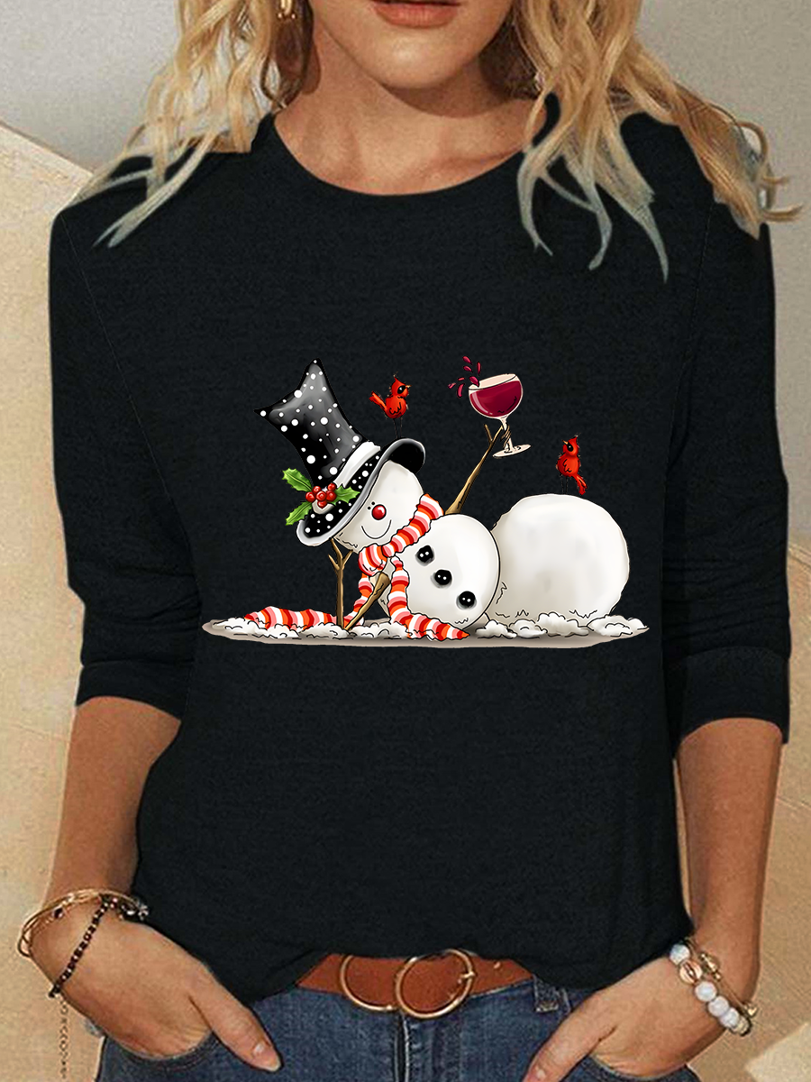 Christmas Wine Funny Long sleeve Shirt