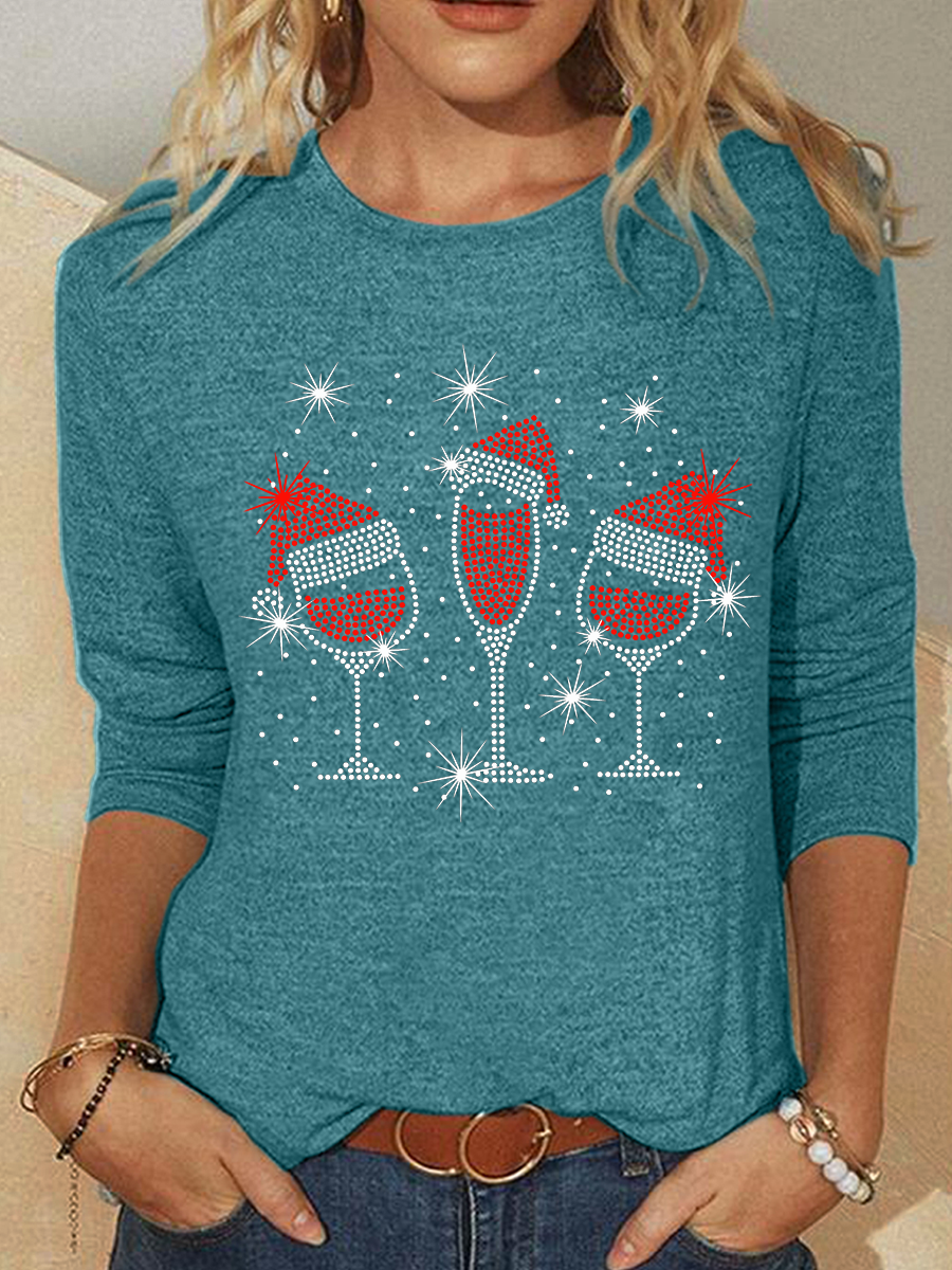 CHRISTMAS WINE Long sleeve Shirt