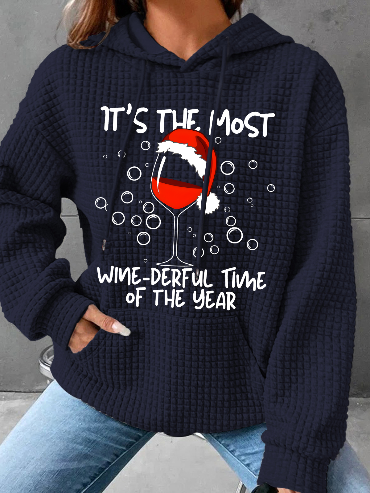 Wine Themed Christmas Sweatshirt