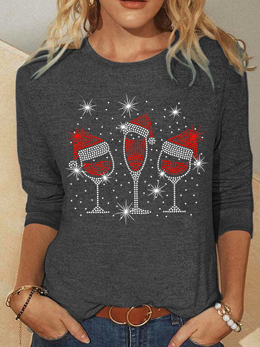 CHRISTMAS WINE Long sleeve Shirt