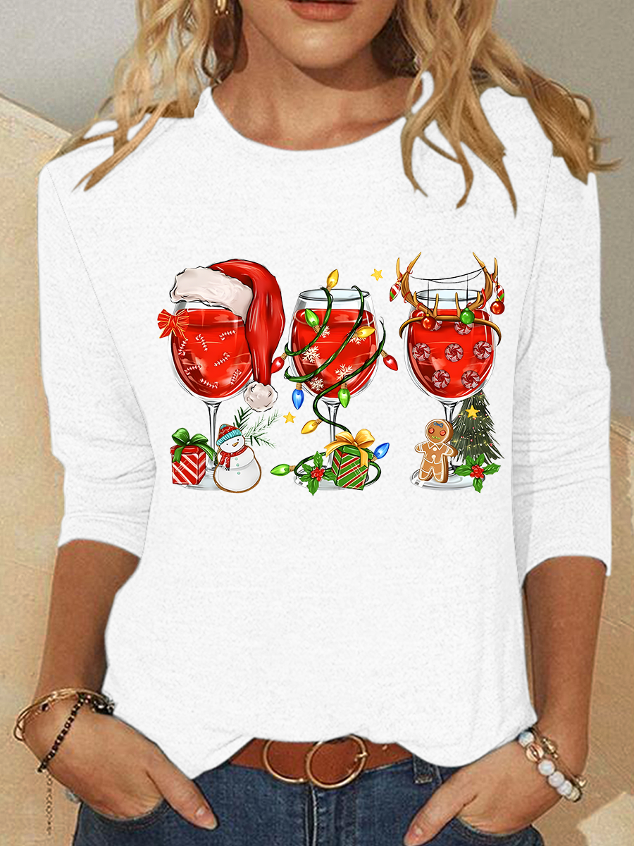 Christmas Wine Long sleeve Shirt