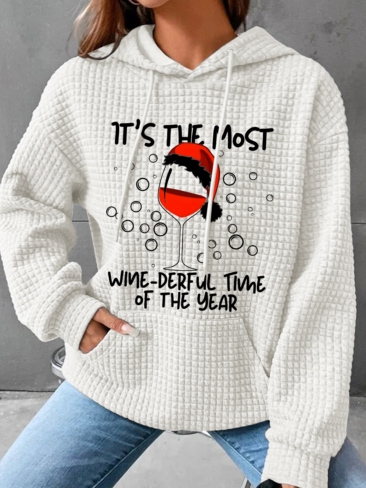 Wine Themed Christmas Sweatshirt