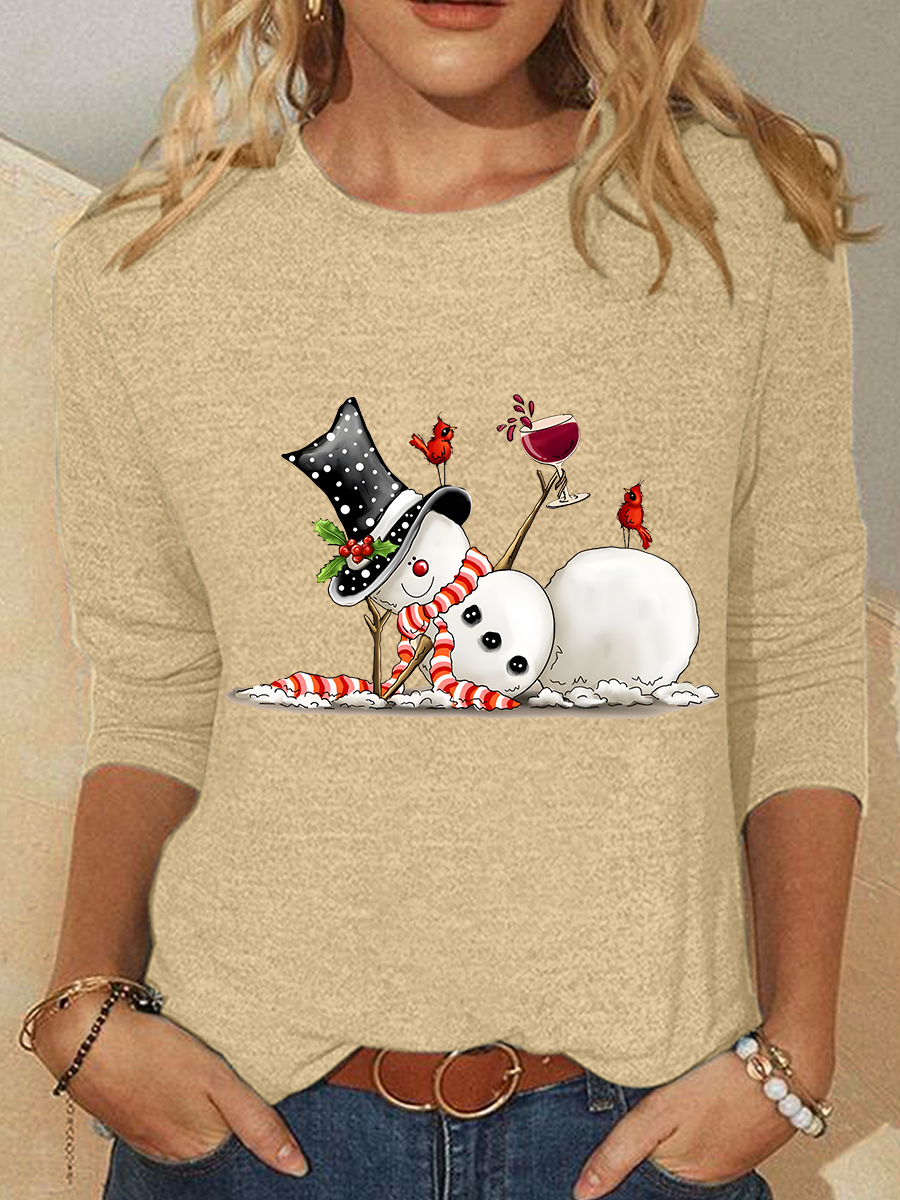 Christmas Wine Funny Long sleeve Shirt