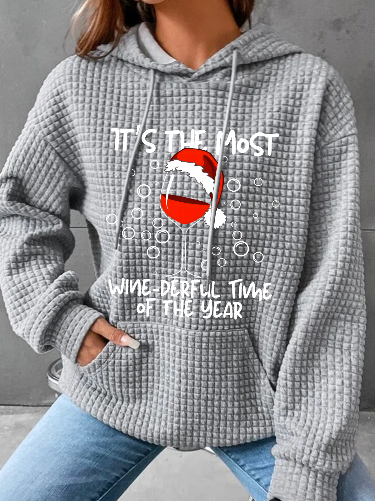 Wine Themed Christmas Sweatshirt